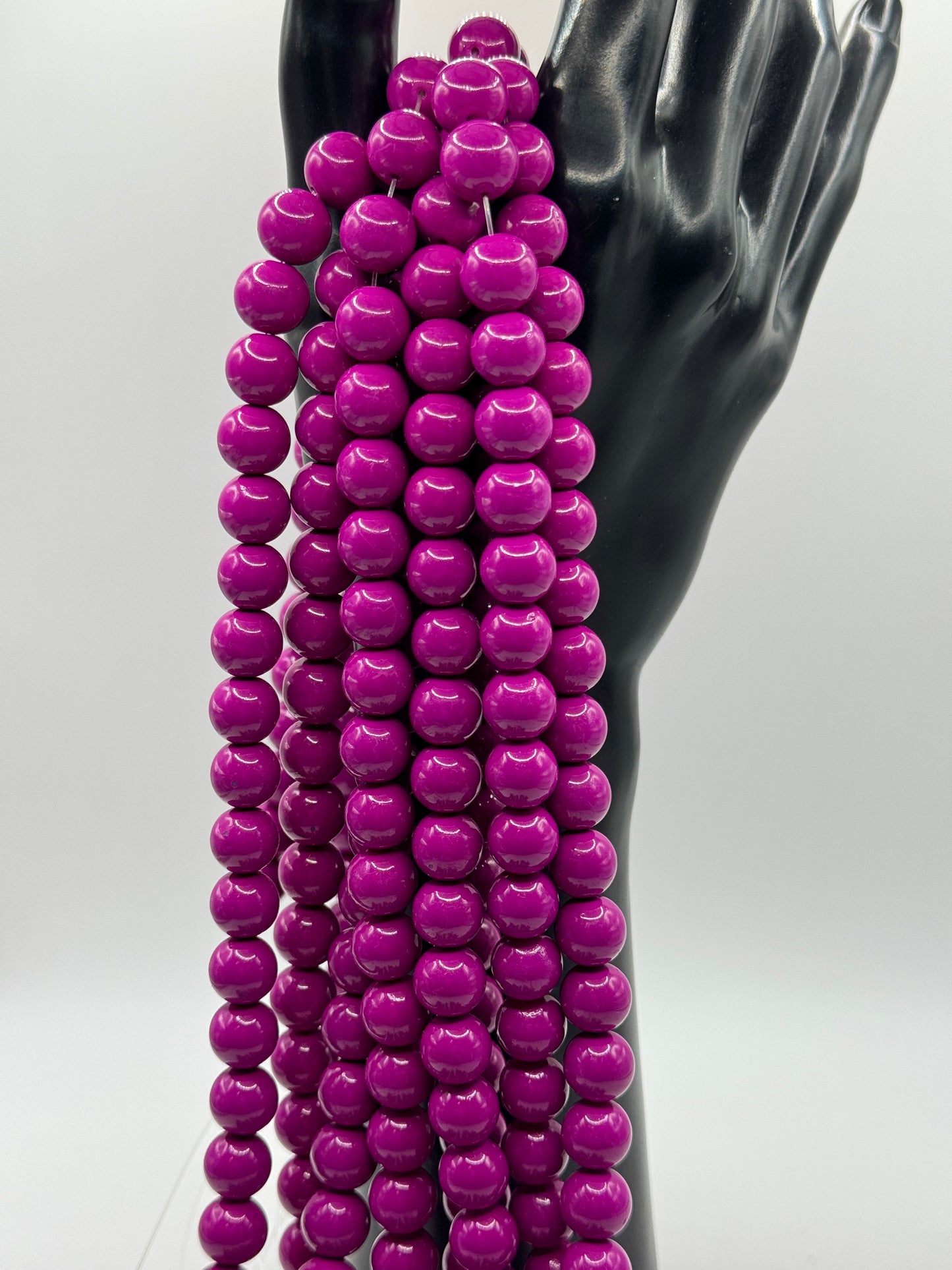 10MM Glass Solid Beads (34 Colors)