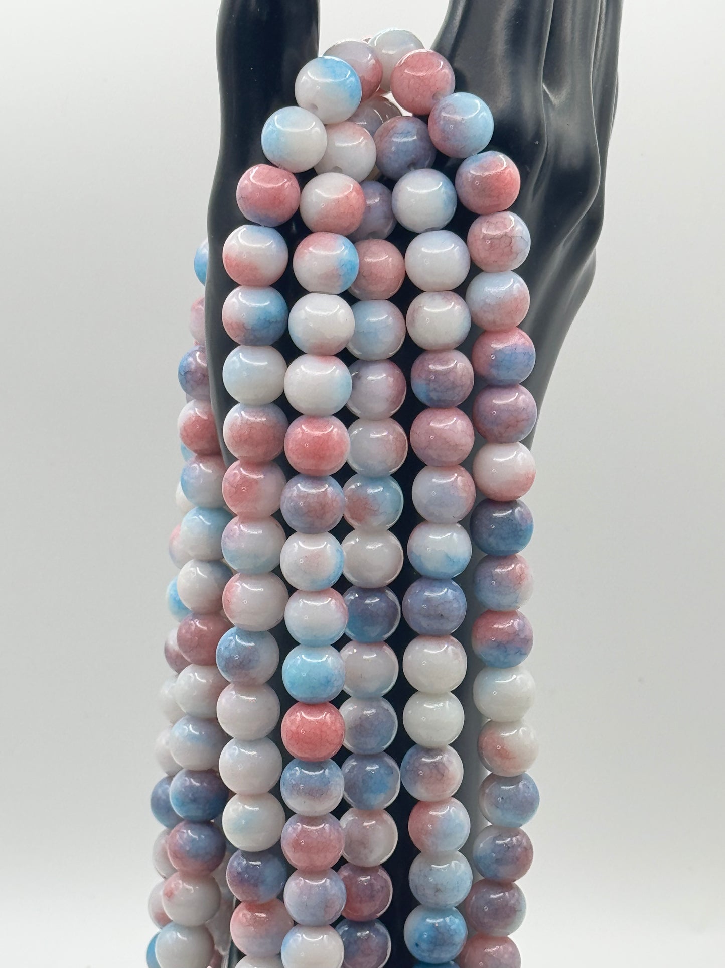 10MM Glass Marble Veined Jelly (20 Colors)