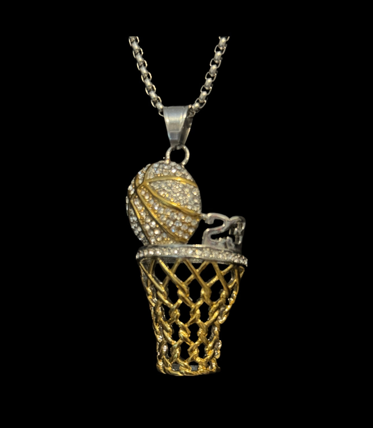 Stainless Steel Basketball Chain Gold & Silver