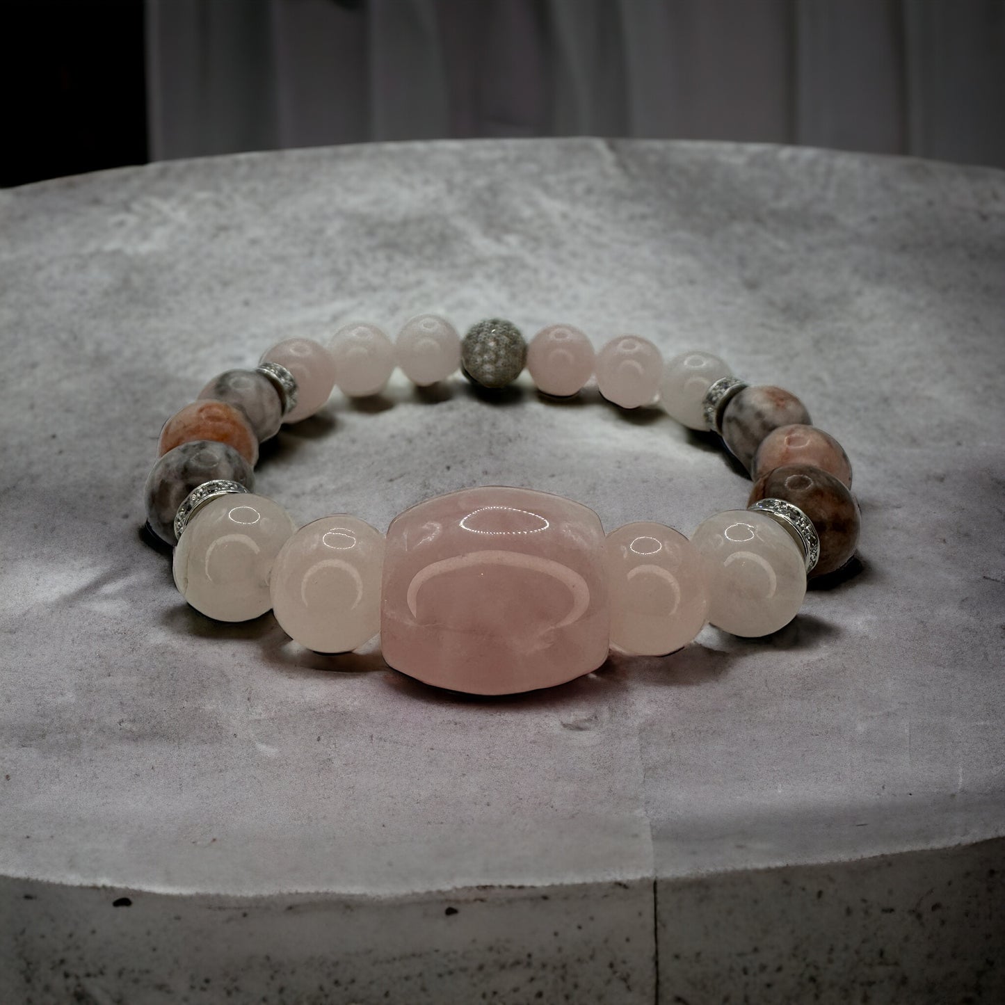 Rose Quartz & Pink Zebra Jasper