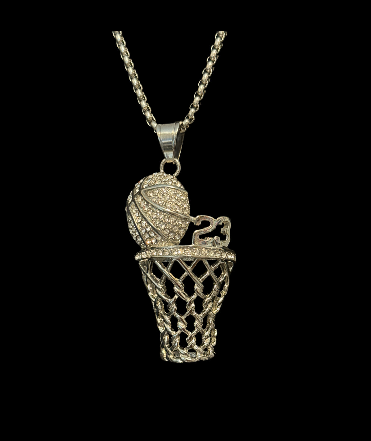 Stainless Steel Basketball Chain Silver