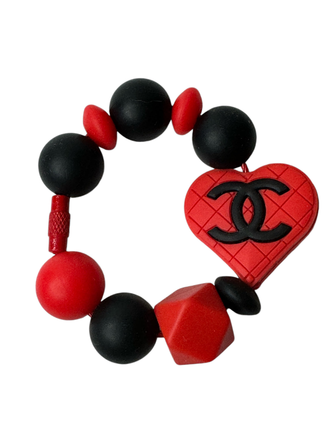 Black n Red Chanel Heart Cup Arm Bracelet