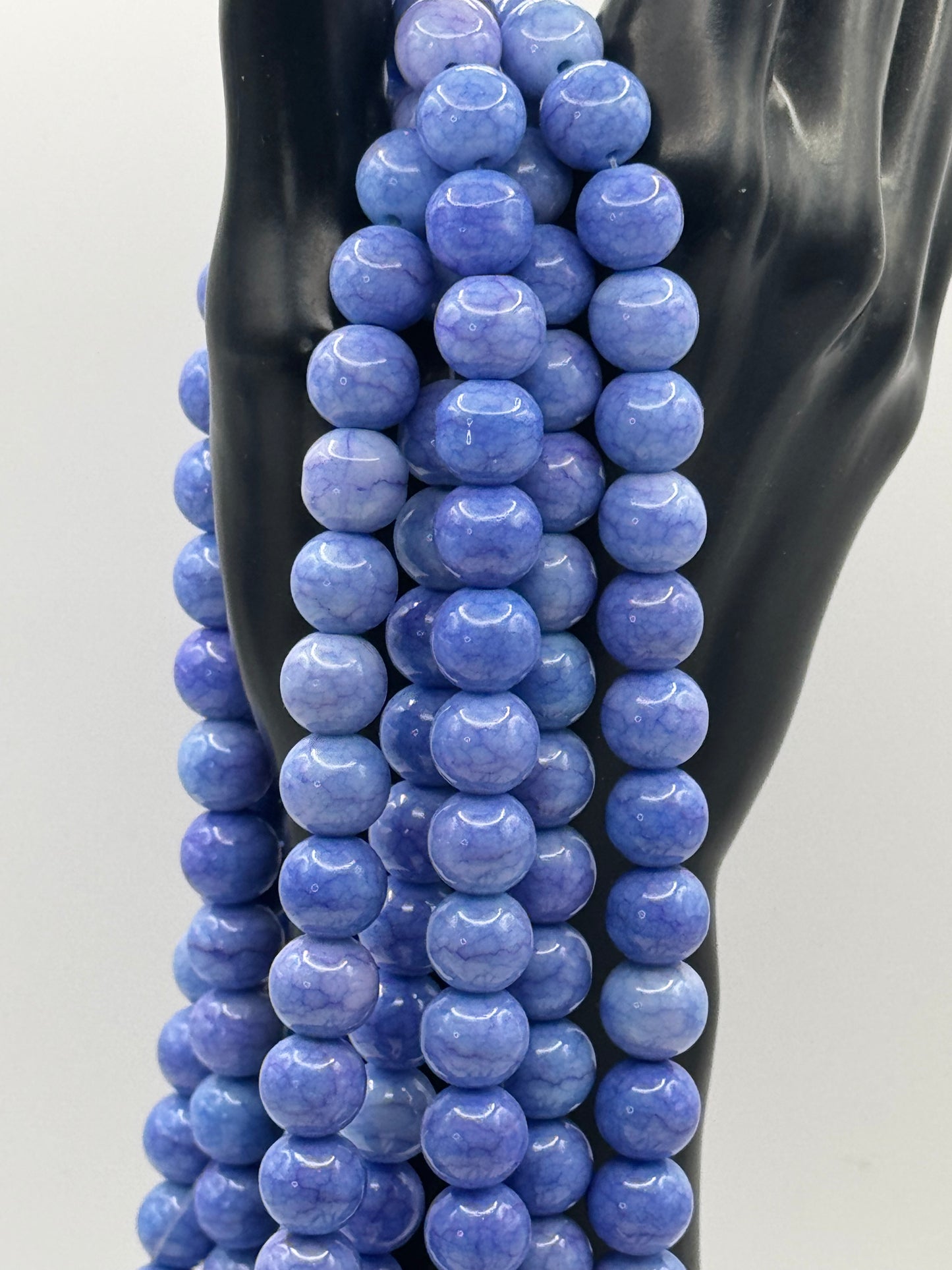 10MM Glass Marble Veined Jelly  (20 Colors)