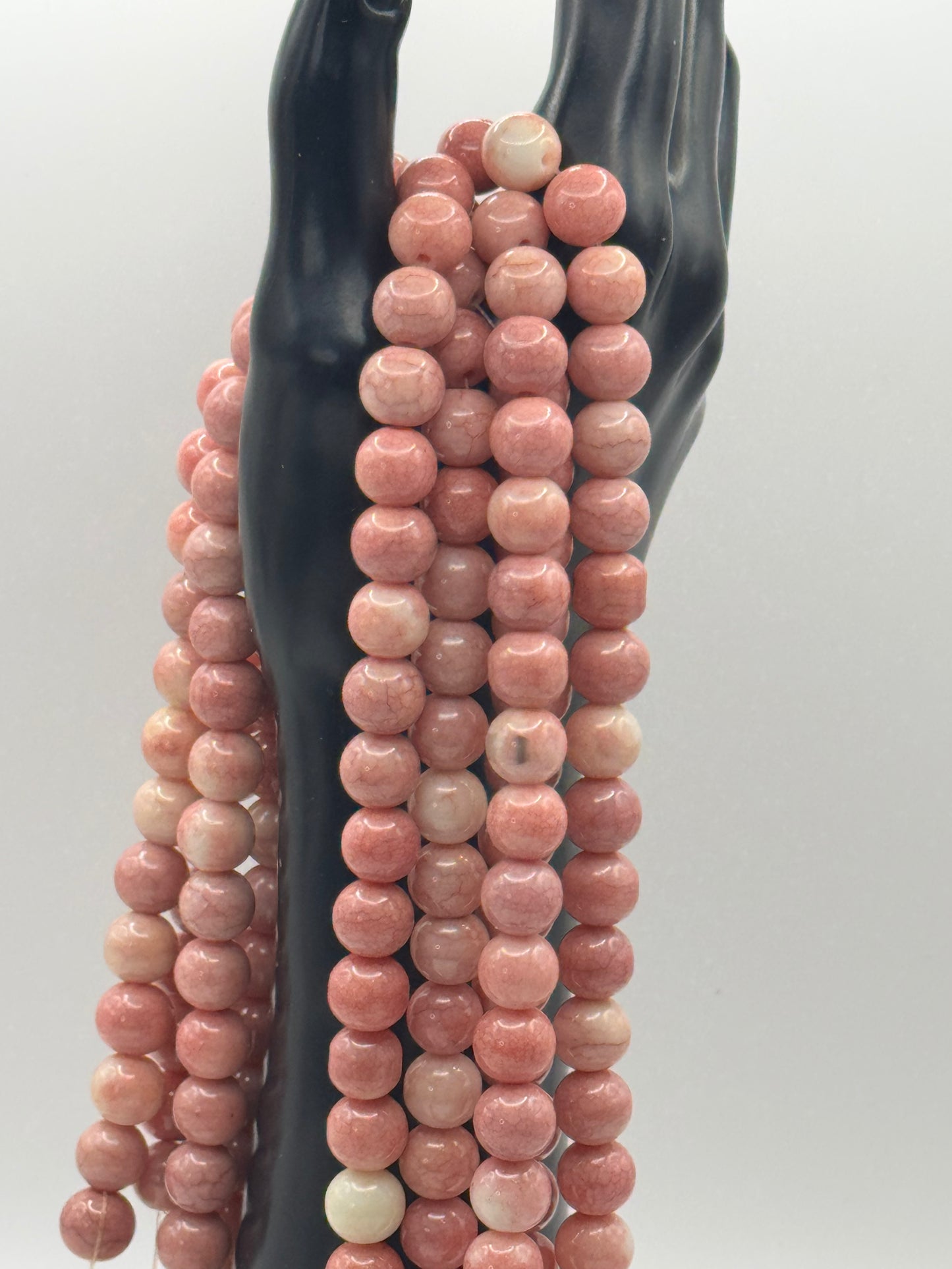 10MM Glass Marble Veined Jelly  (20 Colors)