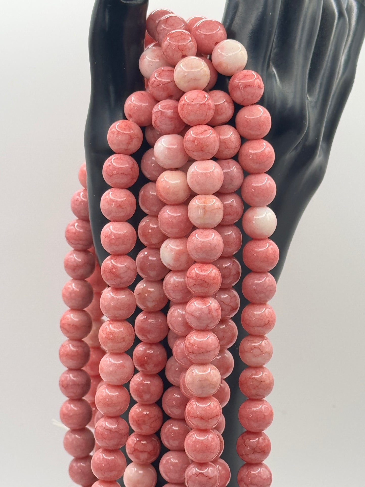 10MM Glass Marble Veined Jelly  (20 Colors)