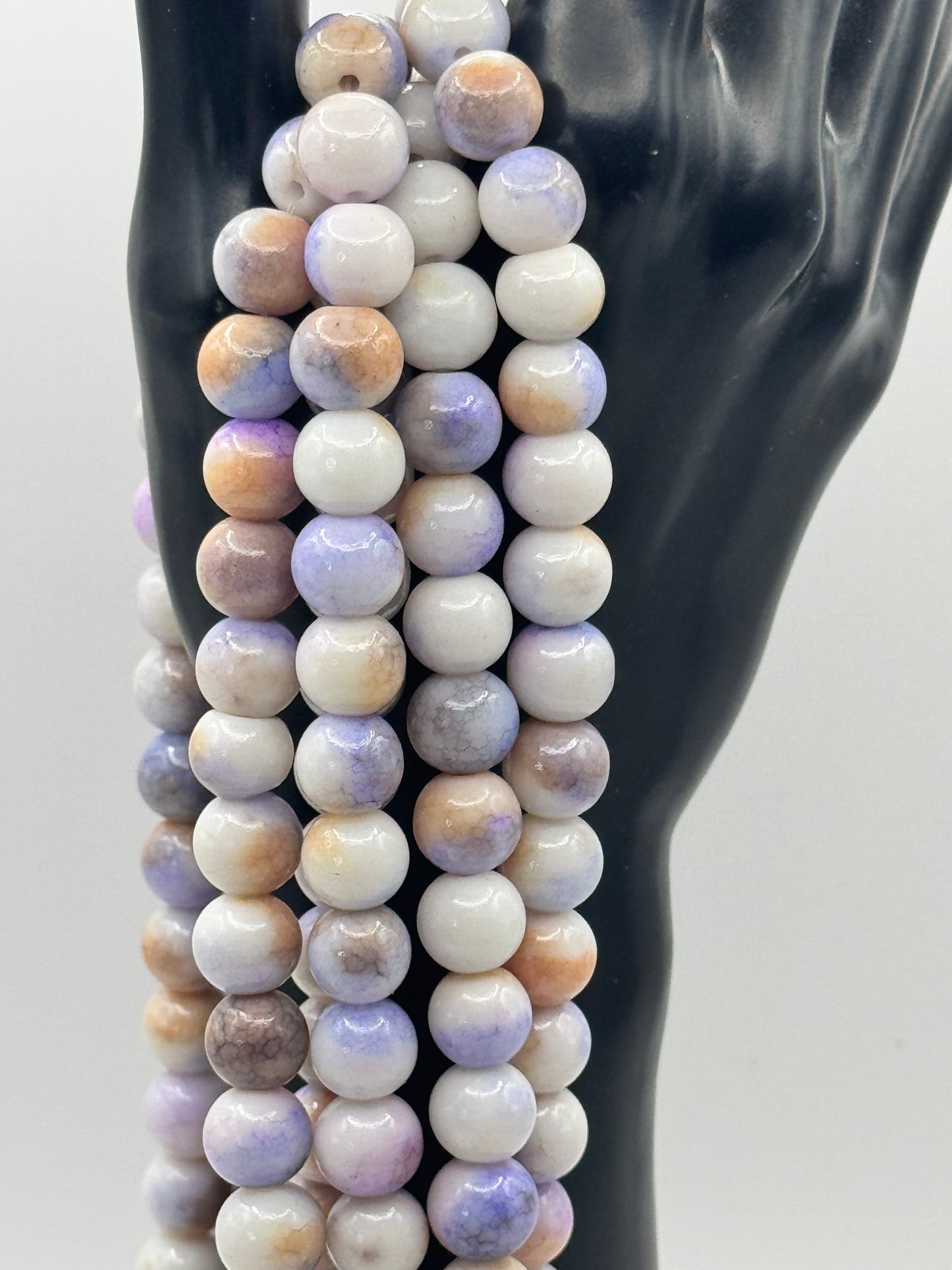 10MM Glass Marble Veined Jelly  (20 Colors)