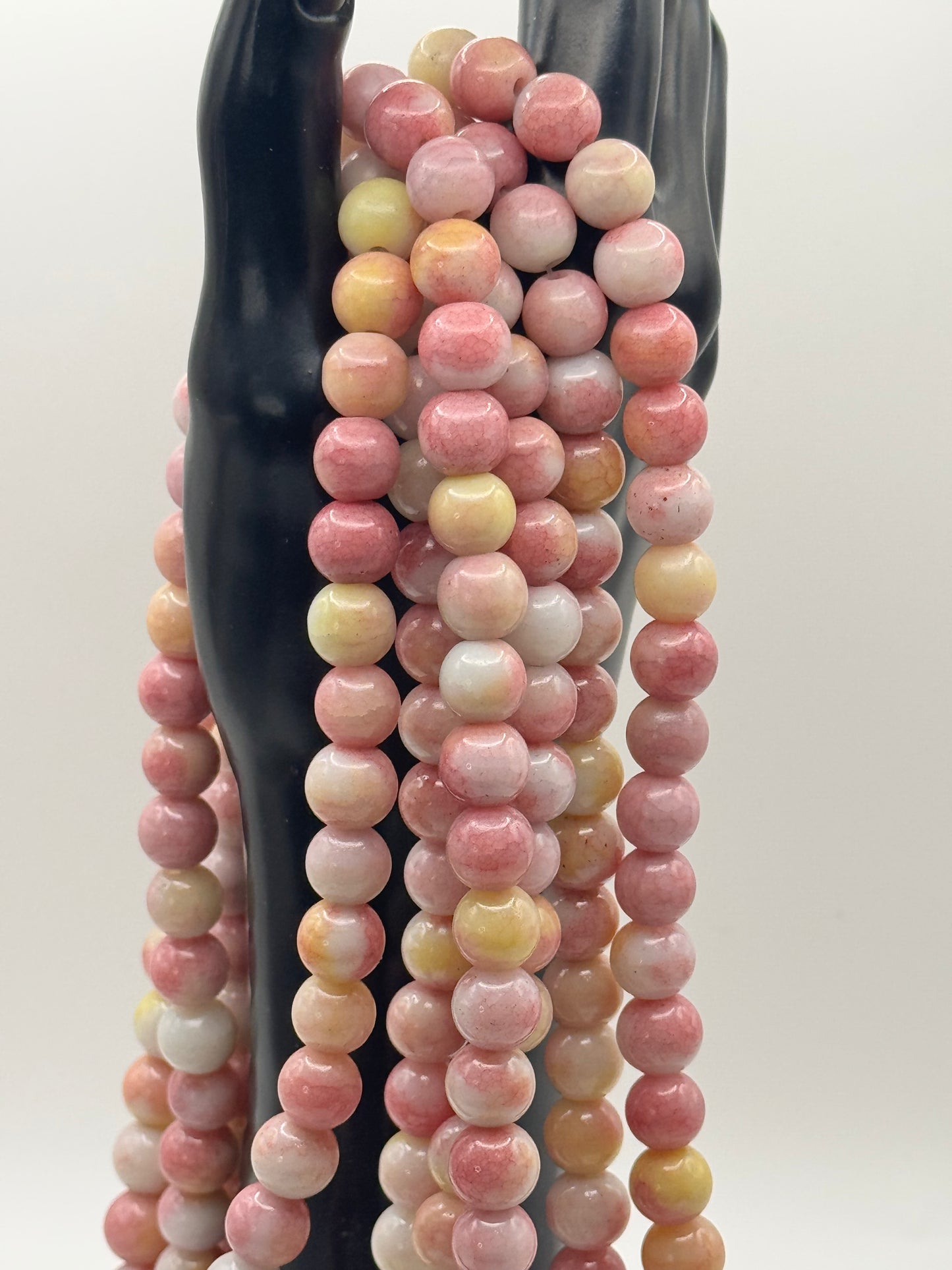 10MM Glass Marble Veined Jelly  (20 Colors)