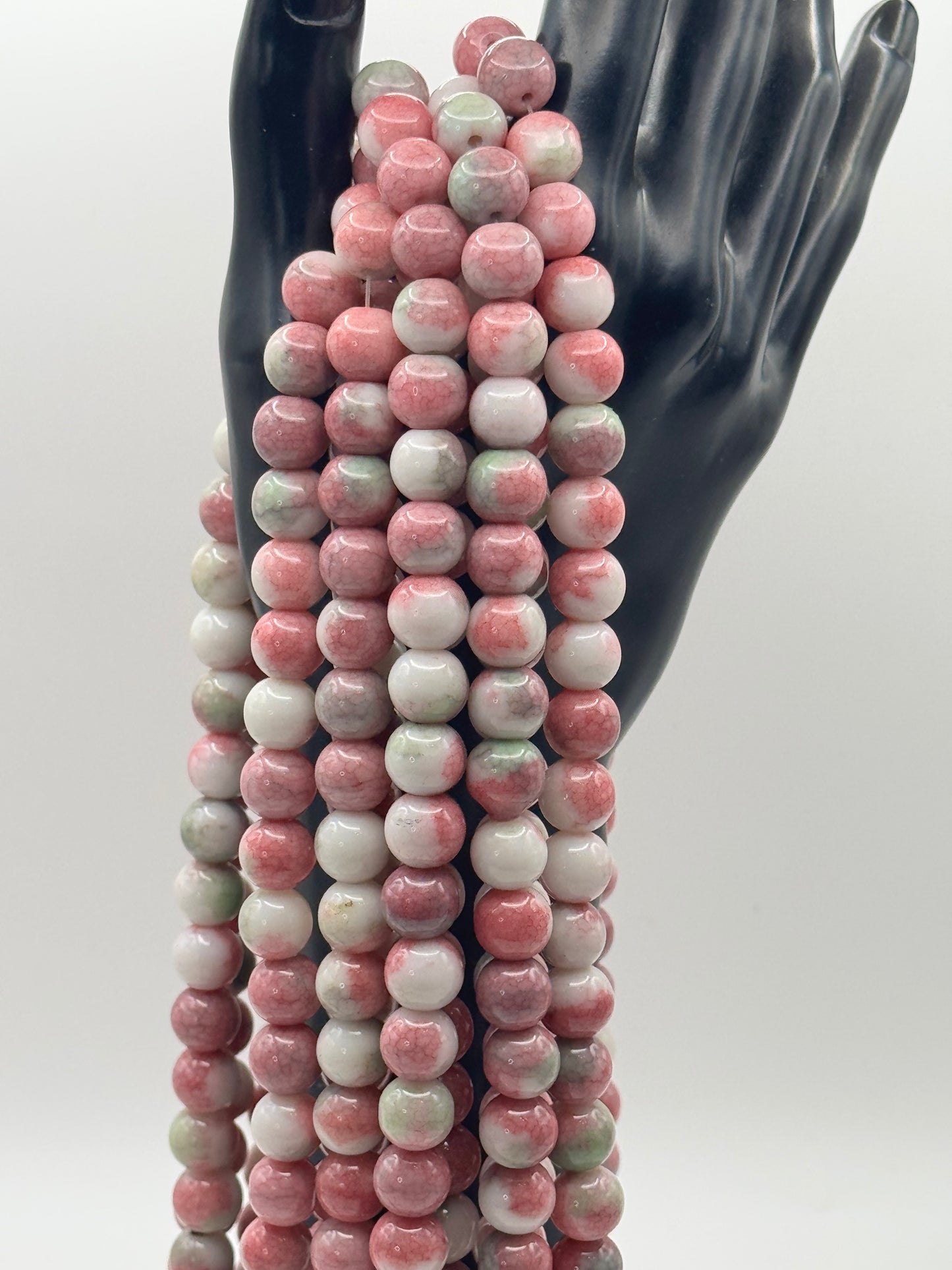 10MM Glass Marble Veined Jelly  (20 Colors)