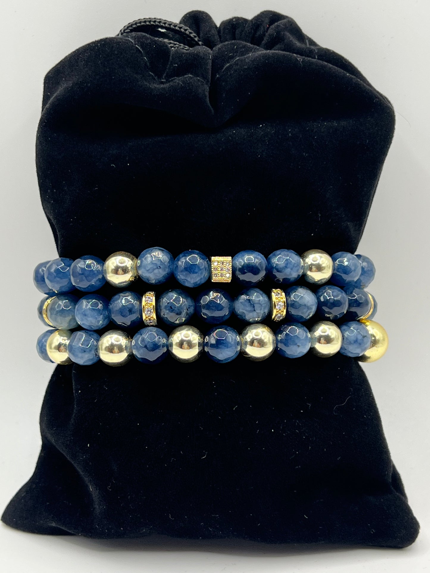 Women’s Blue Jade & Gold Hematite