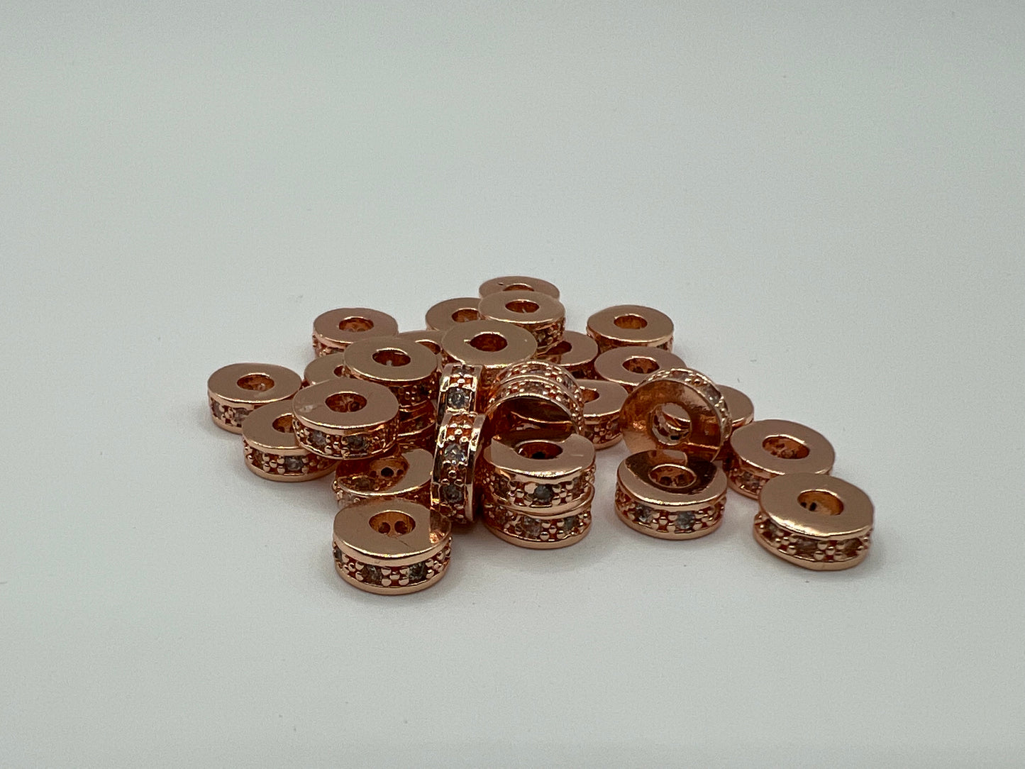 10 MM Women’s White n Rose Gold Bracelets