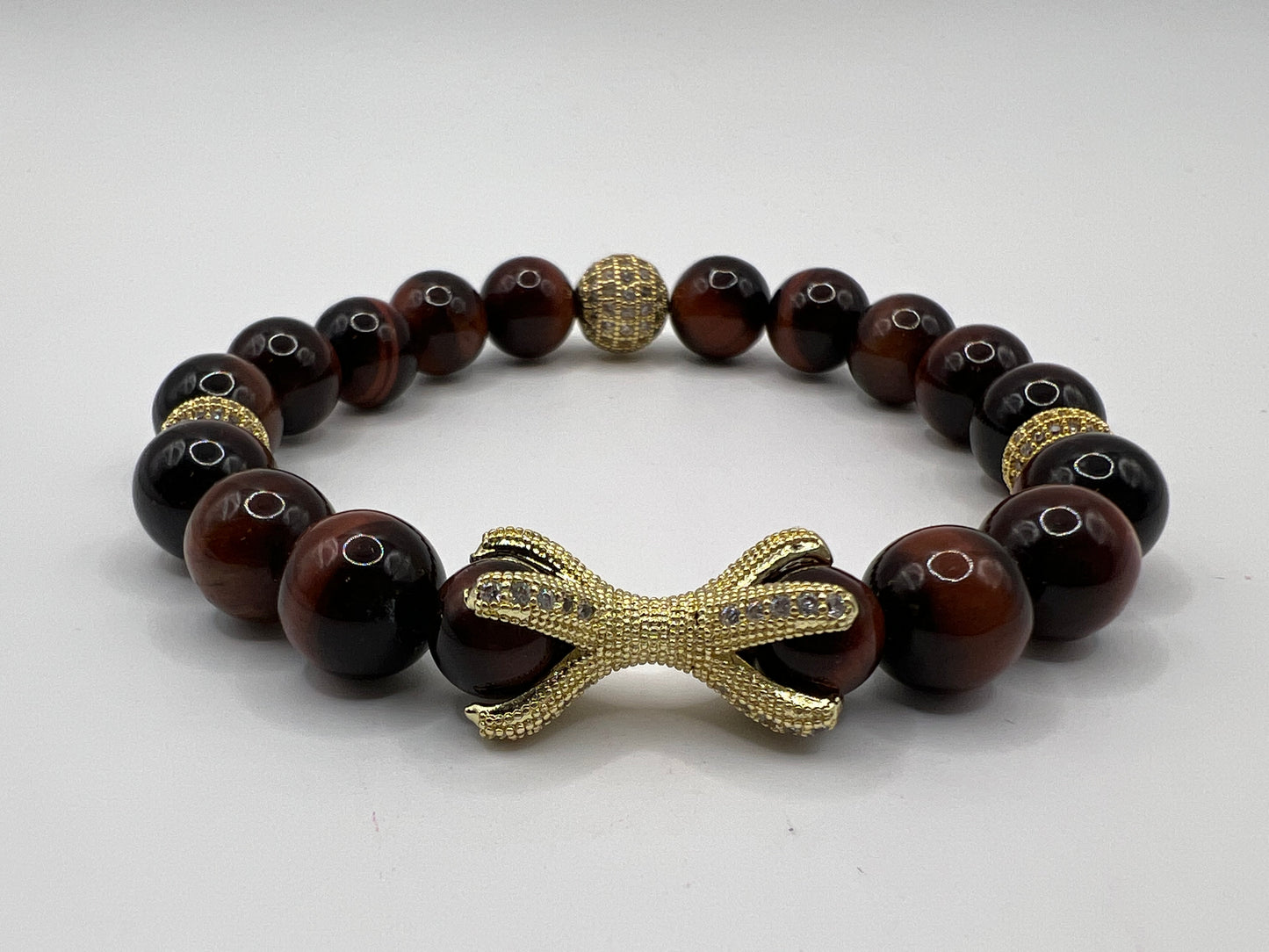 Men’s Red Tigers Eye 10MM Bracelet