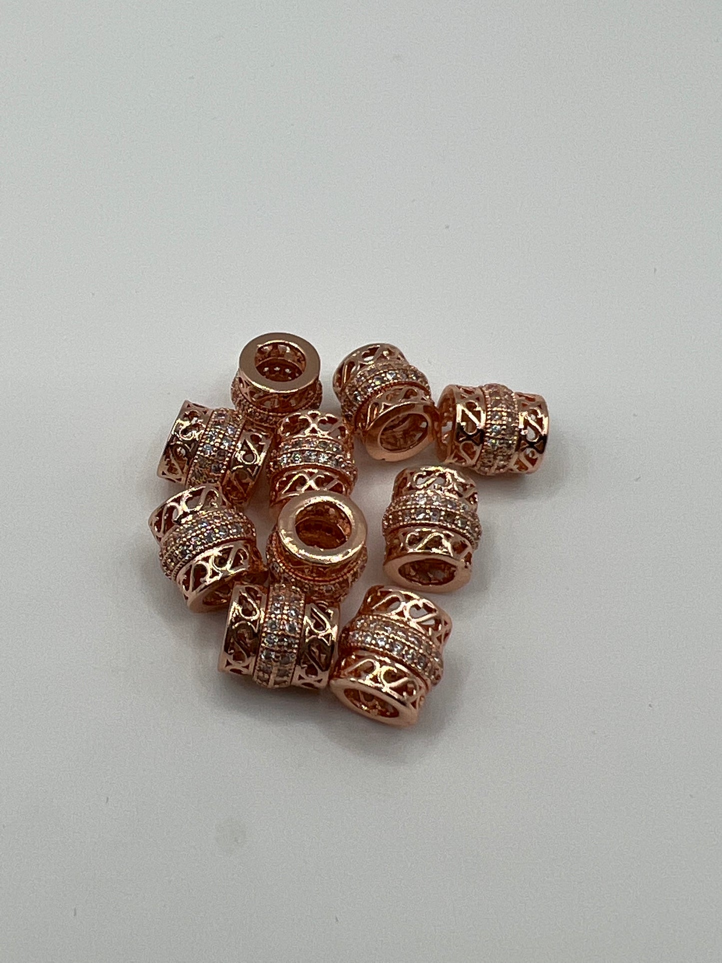 10 MM Women’s White n Rose Gold Bracelets