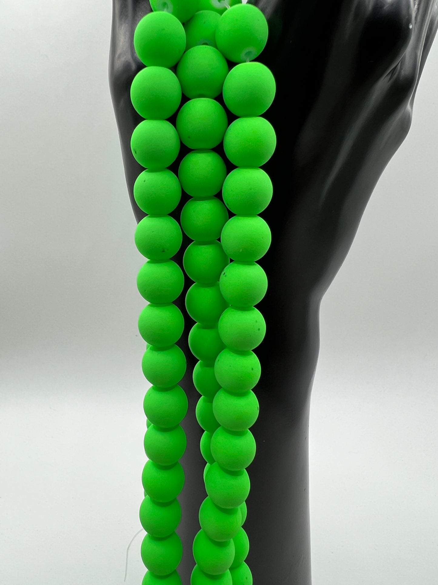 10MM Rubber Matte Finish Glass Beads (10 Colors)