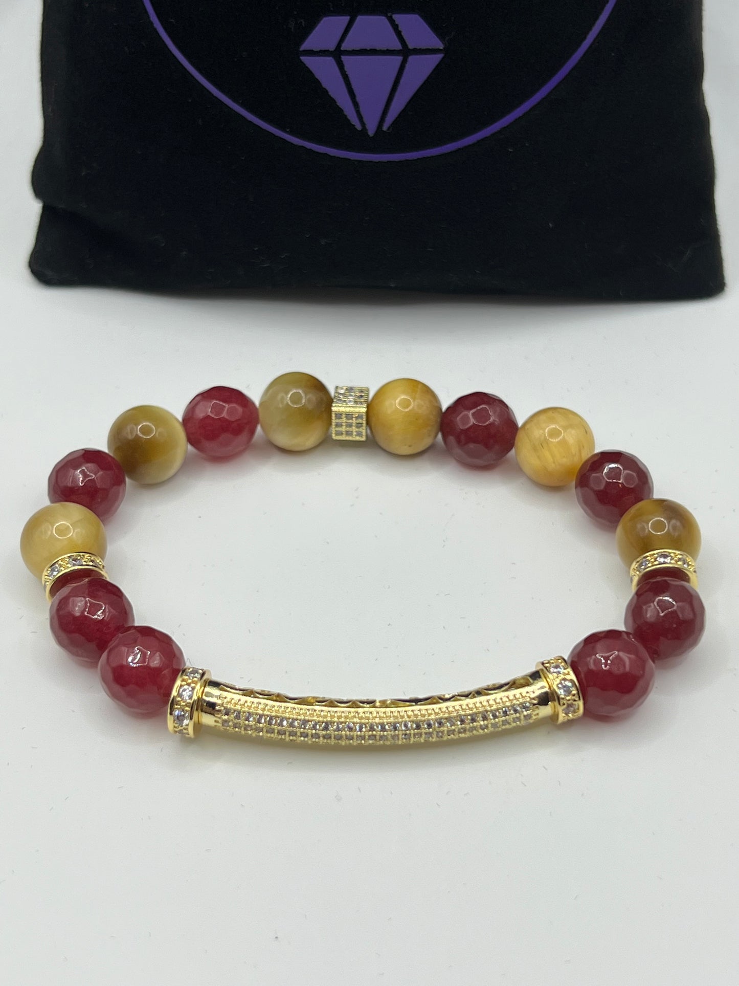 Women’s Cranberry Jade/Yellow Tigers Eye Stack