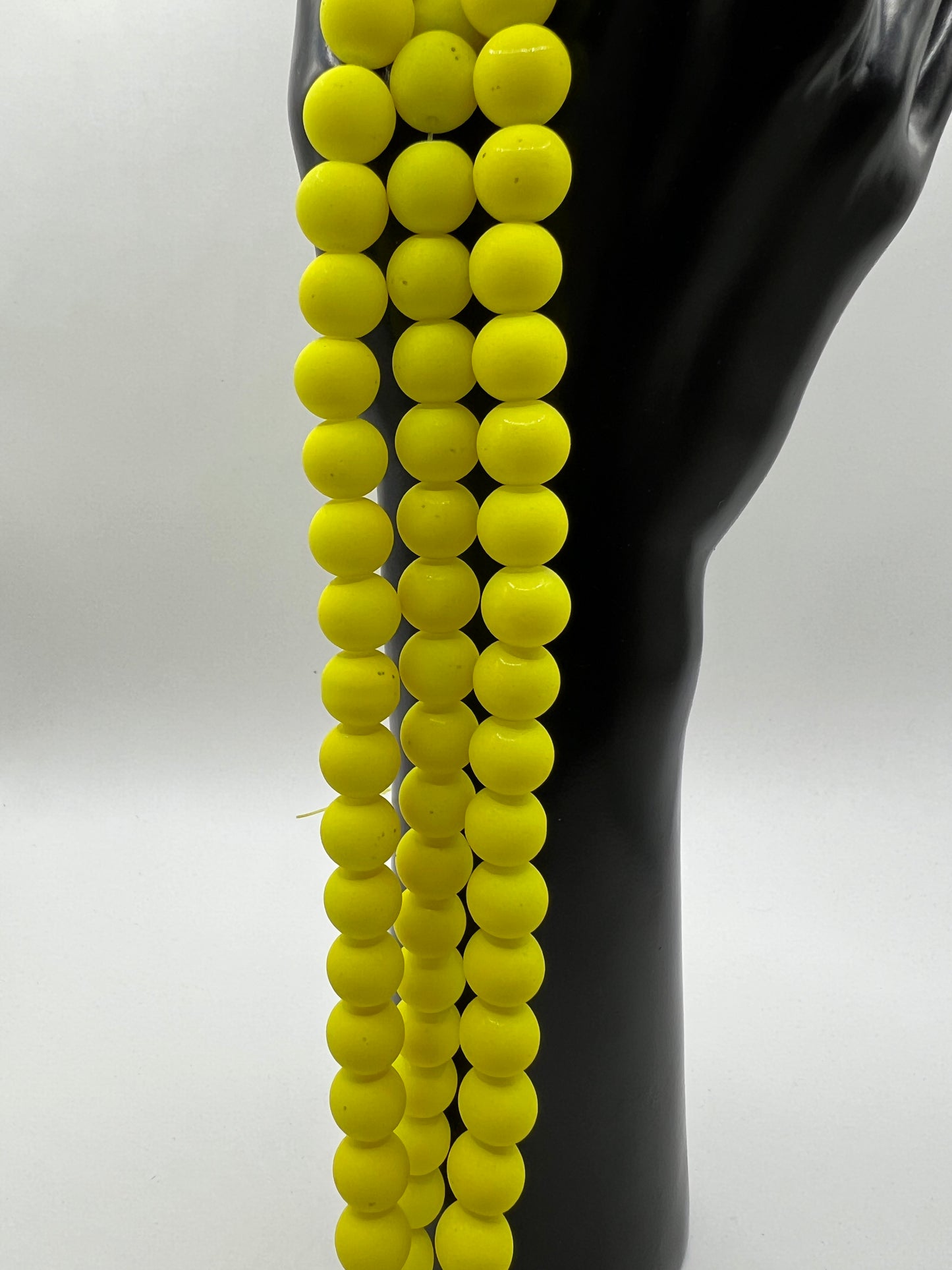 10MM Rubber Matte Finish Glass Beads (10 Colors)