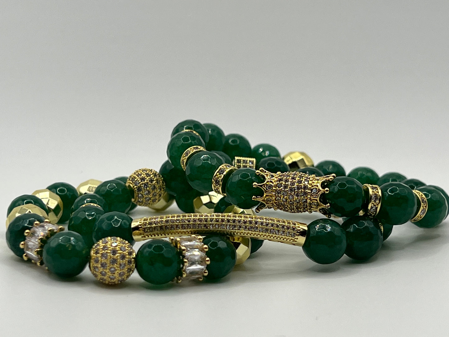 10MM Women’s Emerald Green Jade Bracelets