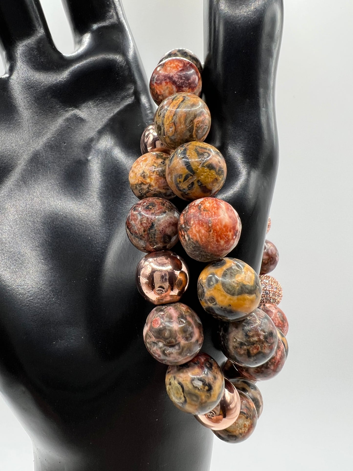 Women’s Leopard Agate Bracelet set