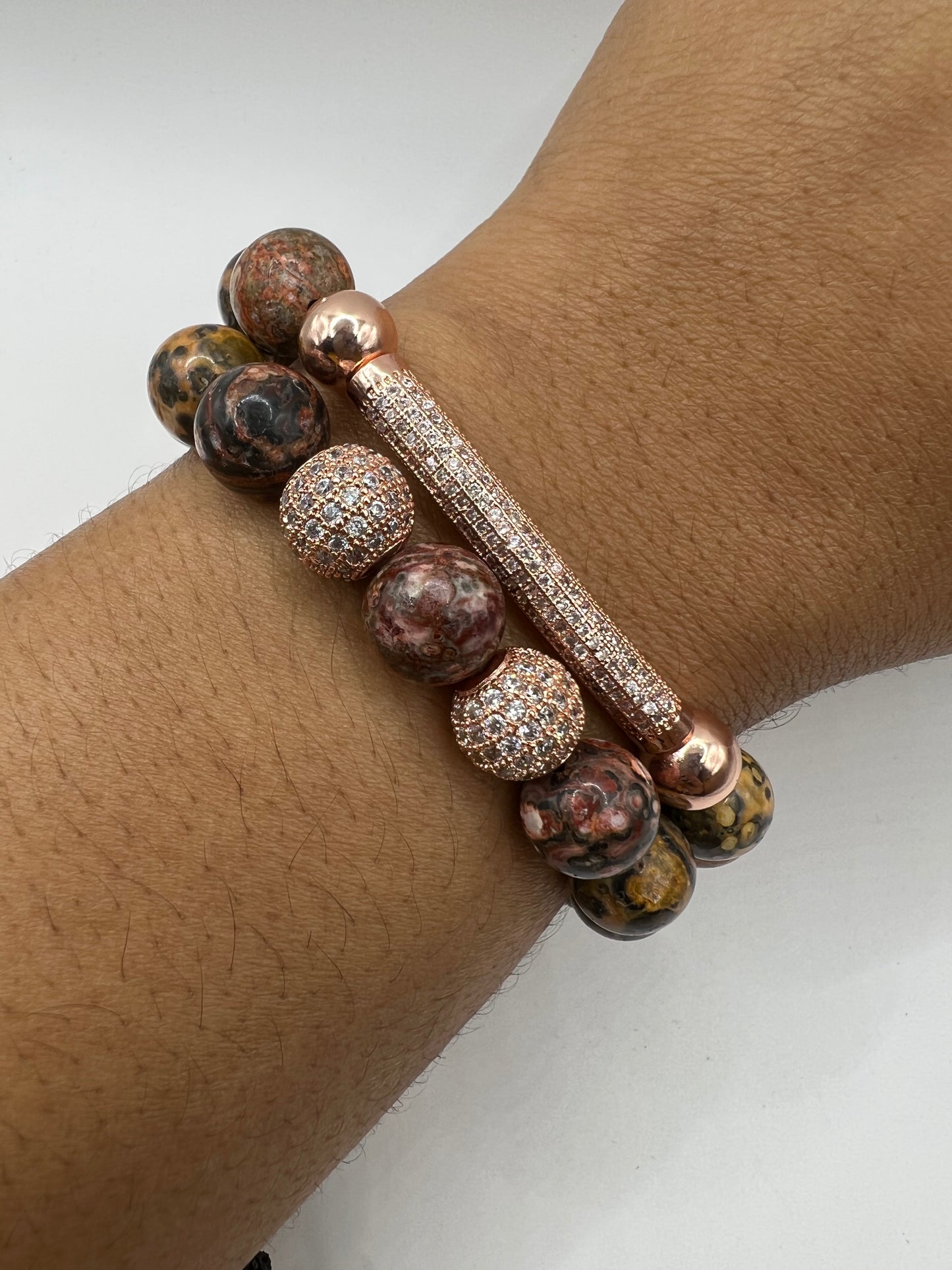 Women’s Leopard Agate Bracelet set