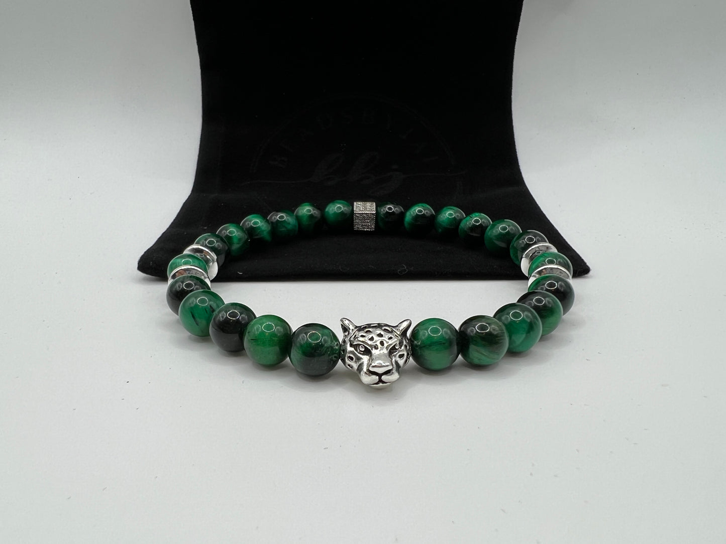 Men’s Green Tigers Eye 8MM Bracelet