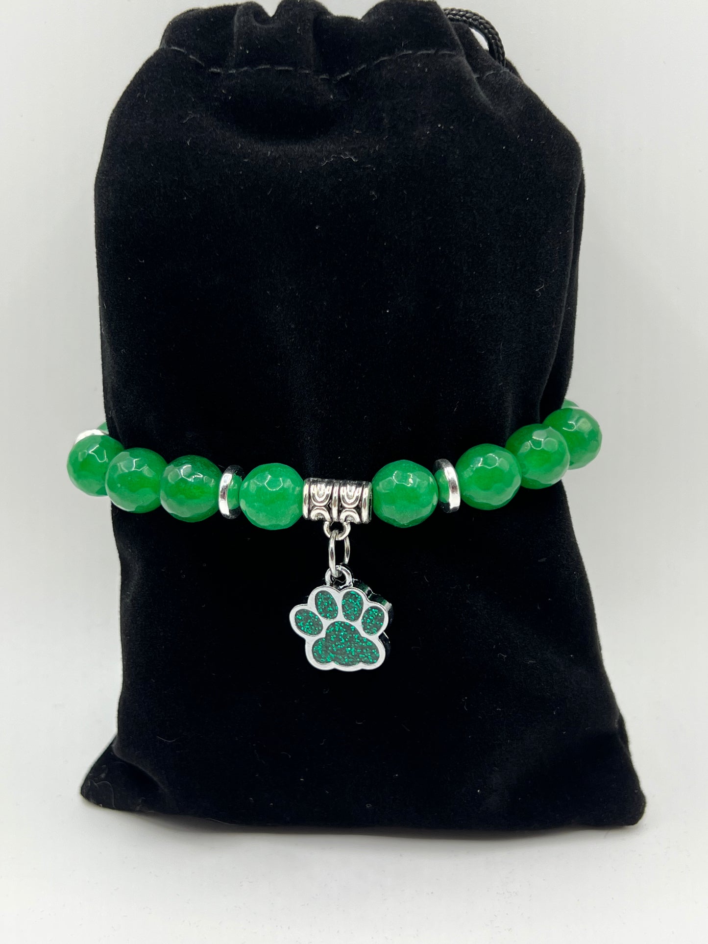 Green Jade Paw Print