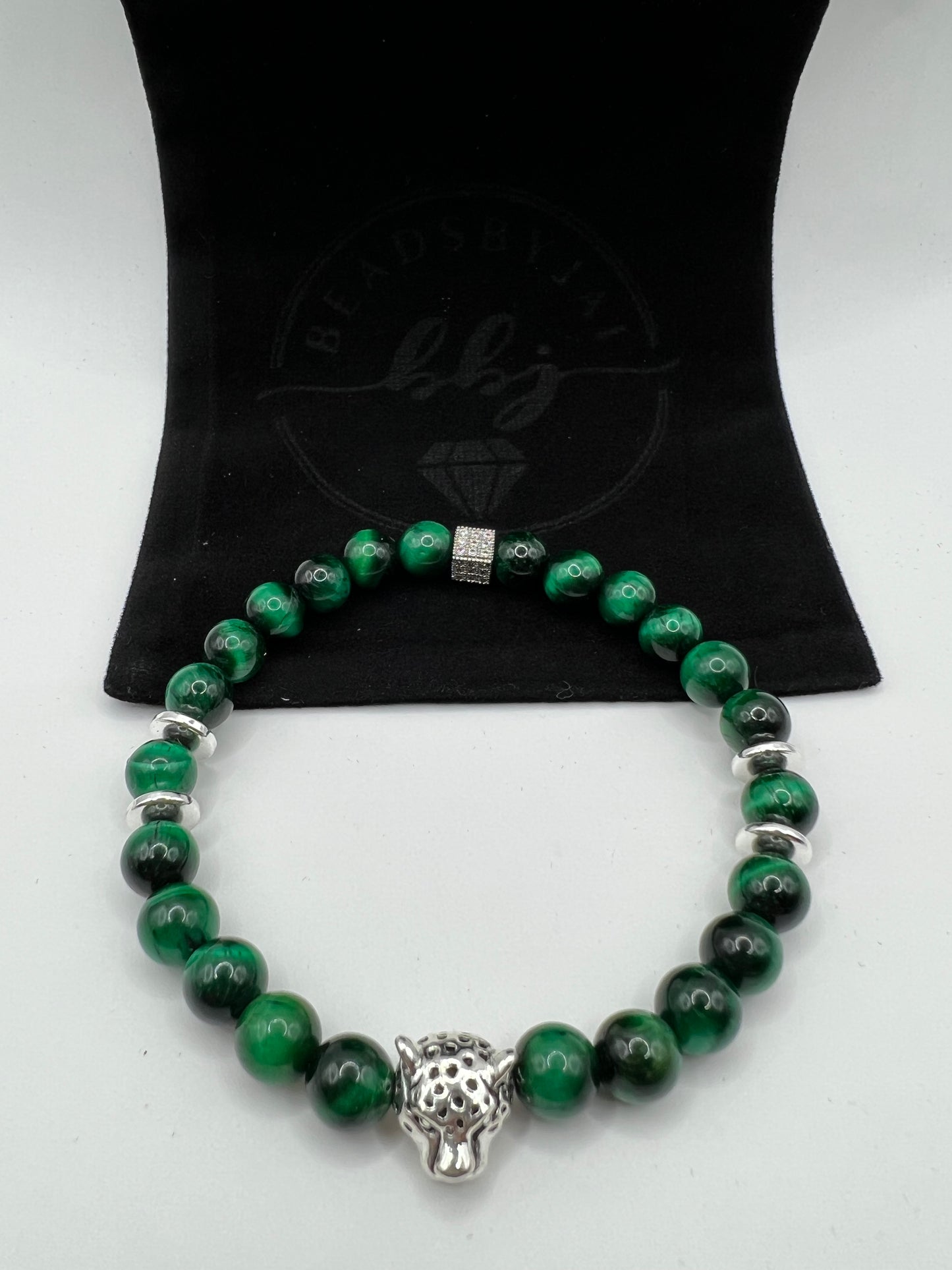 Men’s Green Tigers Eye 8MM Bracelet