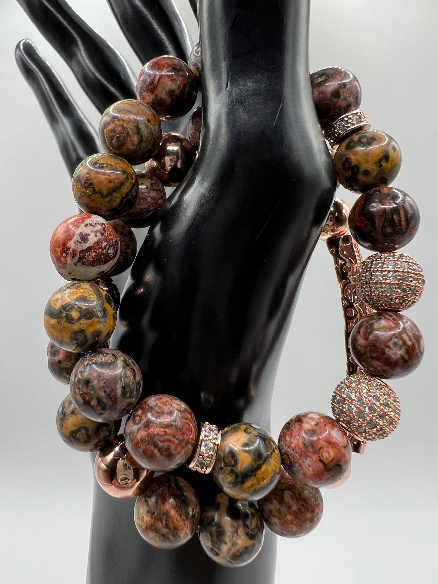 Women’s Leopard Agate Bracelet set