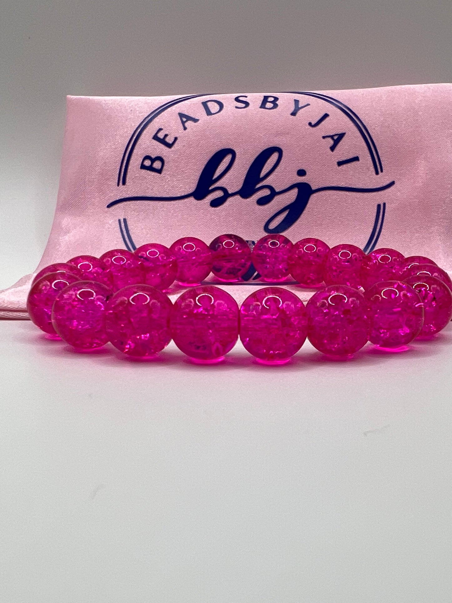 Single 10MM Glass Bead Bracelets (22 options)