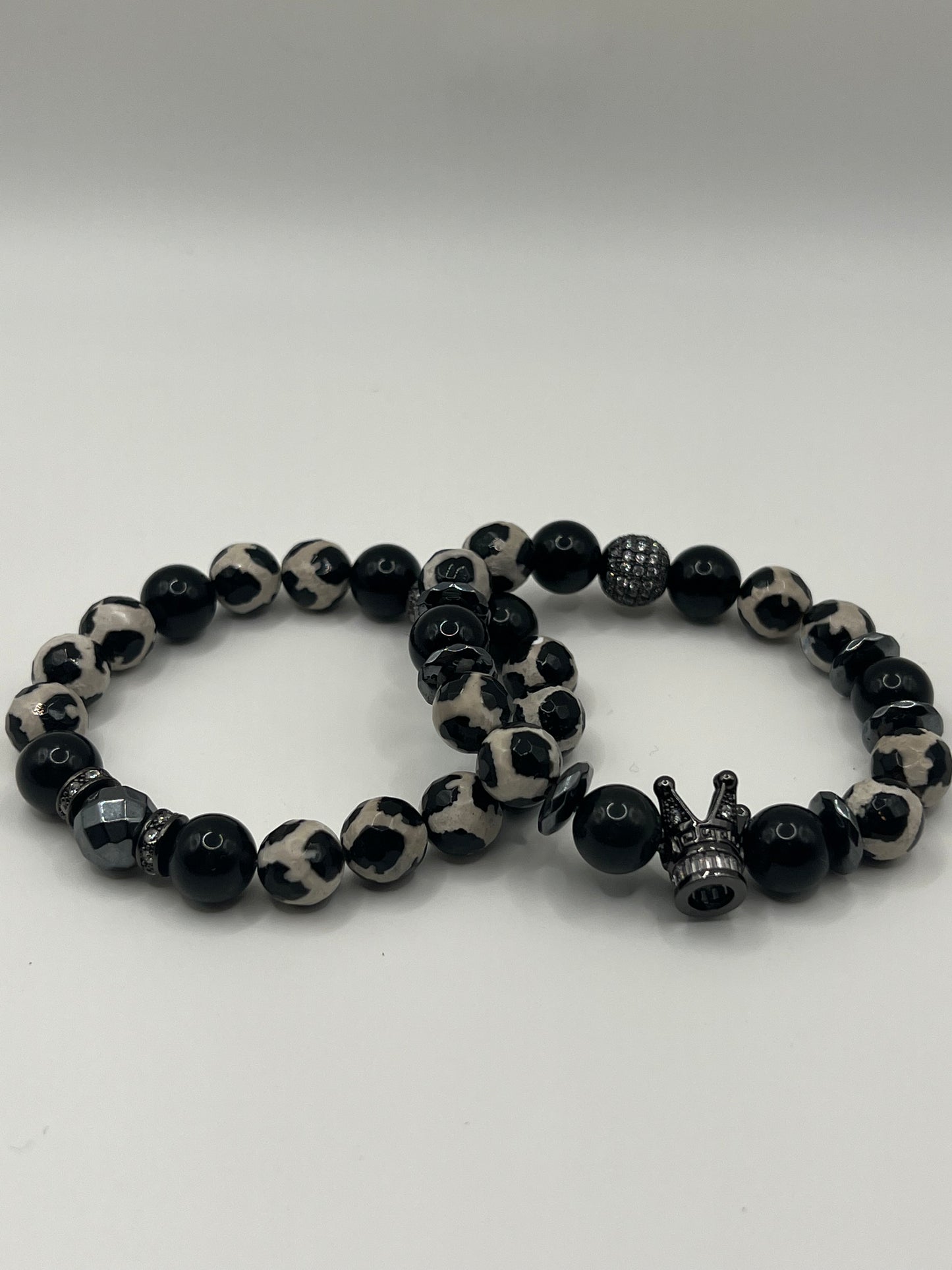 10 MM Women’s Tibetan Agate Bracelet Set