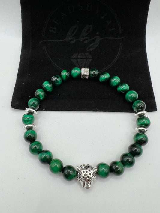 Men’s Green Tigers Eye 8MM Bracelet