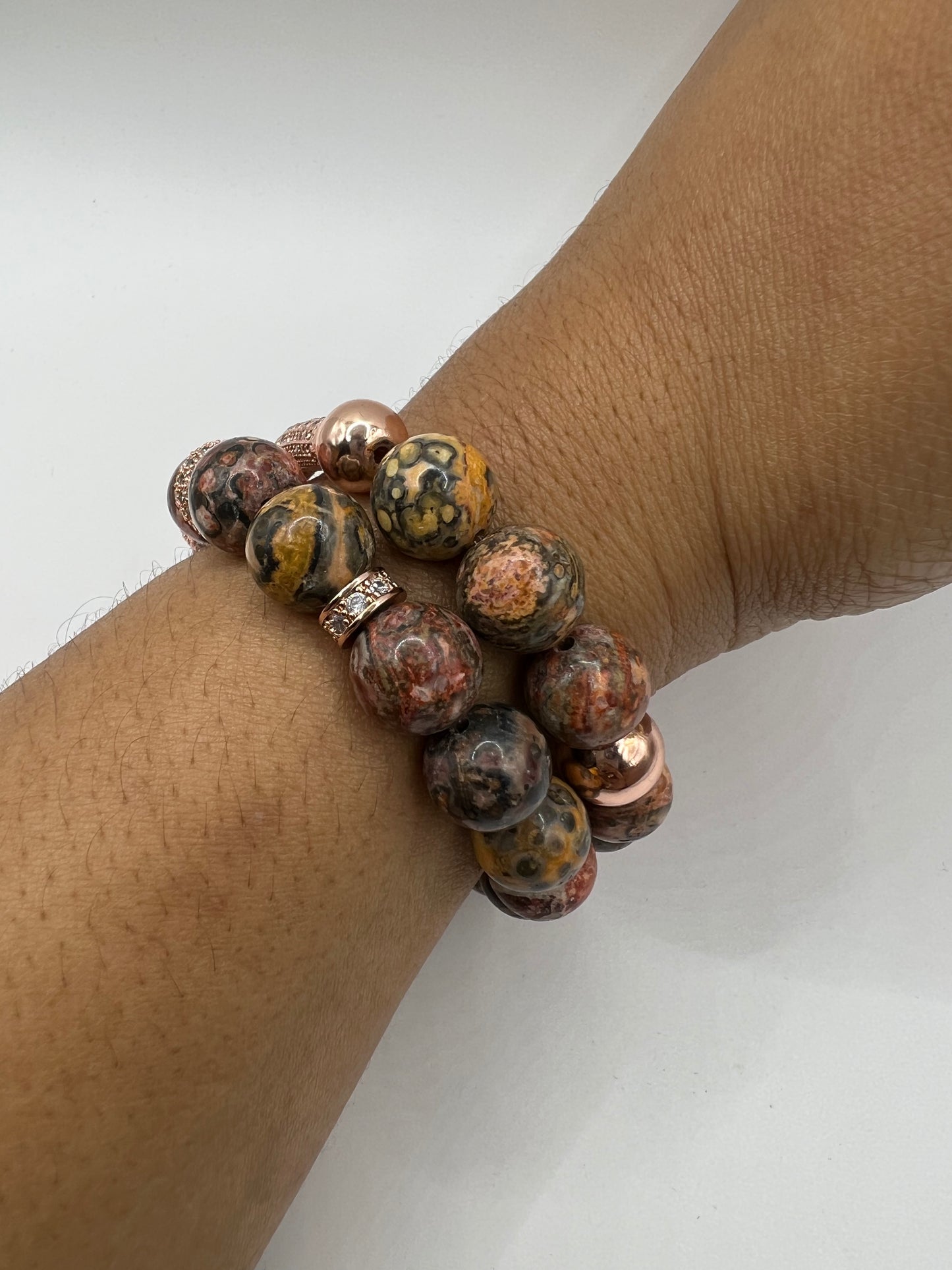 Women’s Leopard Agate Bracelet set