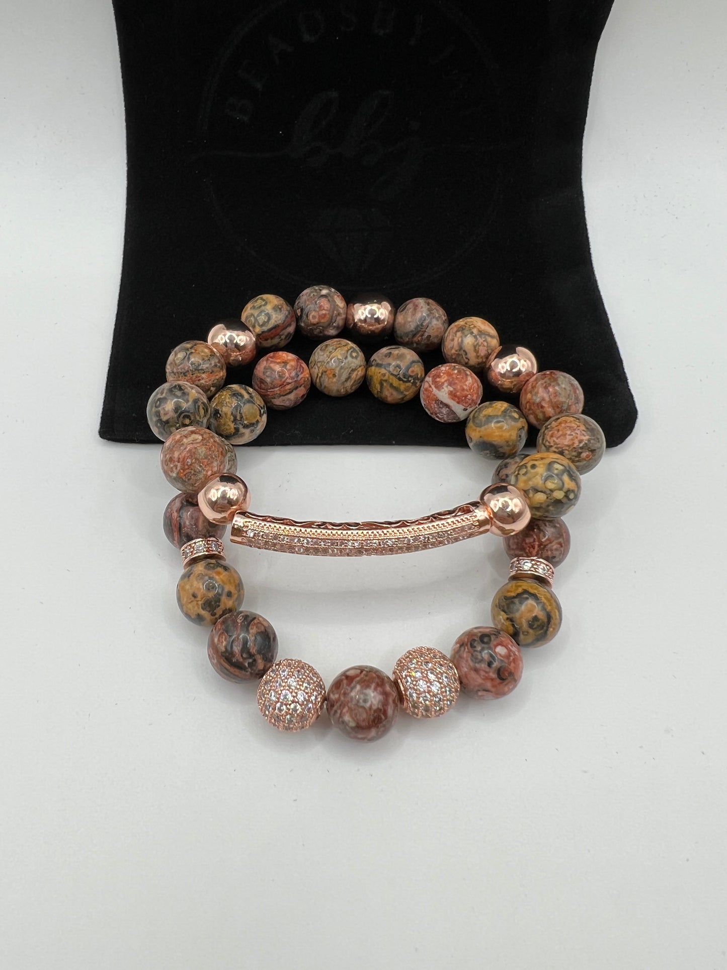 Women’s Leopard Agate Bracelet set