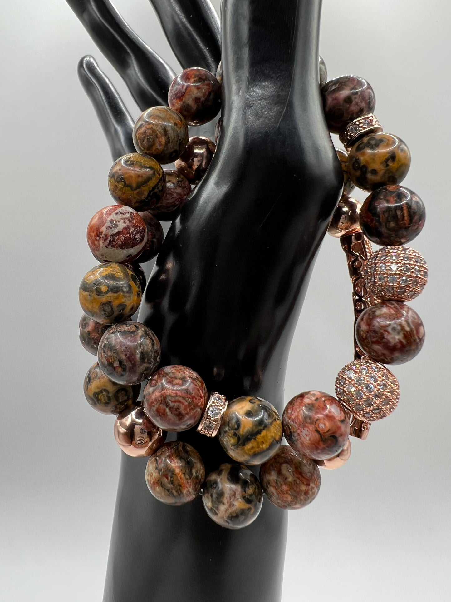 Women’s Leopard Agate Bracelet set