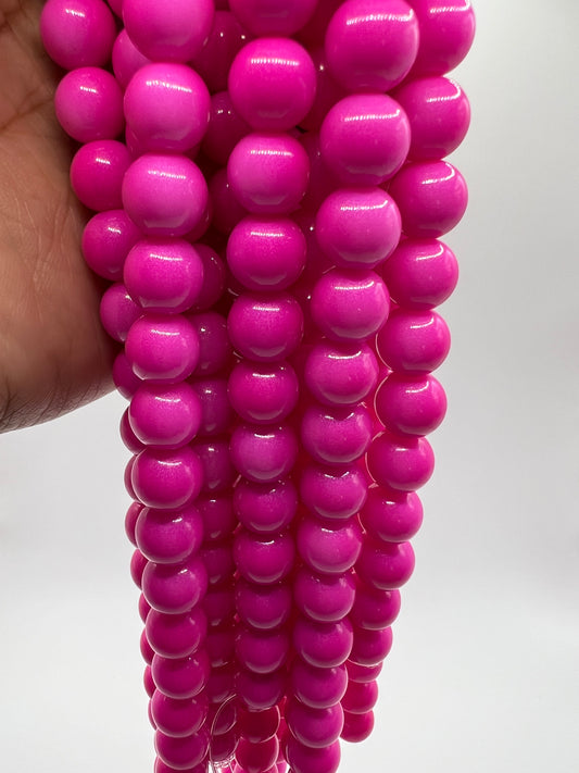10MM Glass Solid Beads (38 Colors)